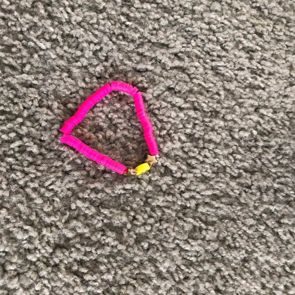 Neon pink bracelet